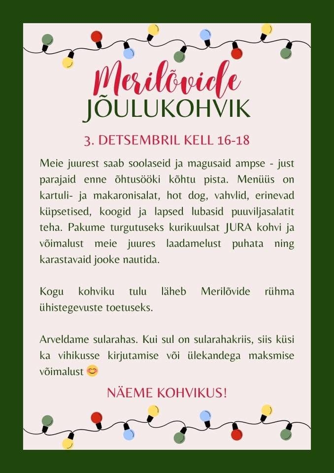 Merilõvide Jõulukohvik Laulasmaal