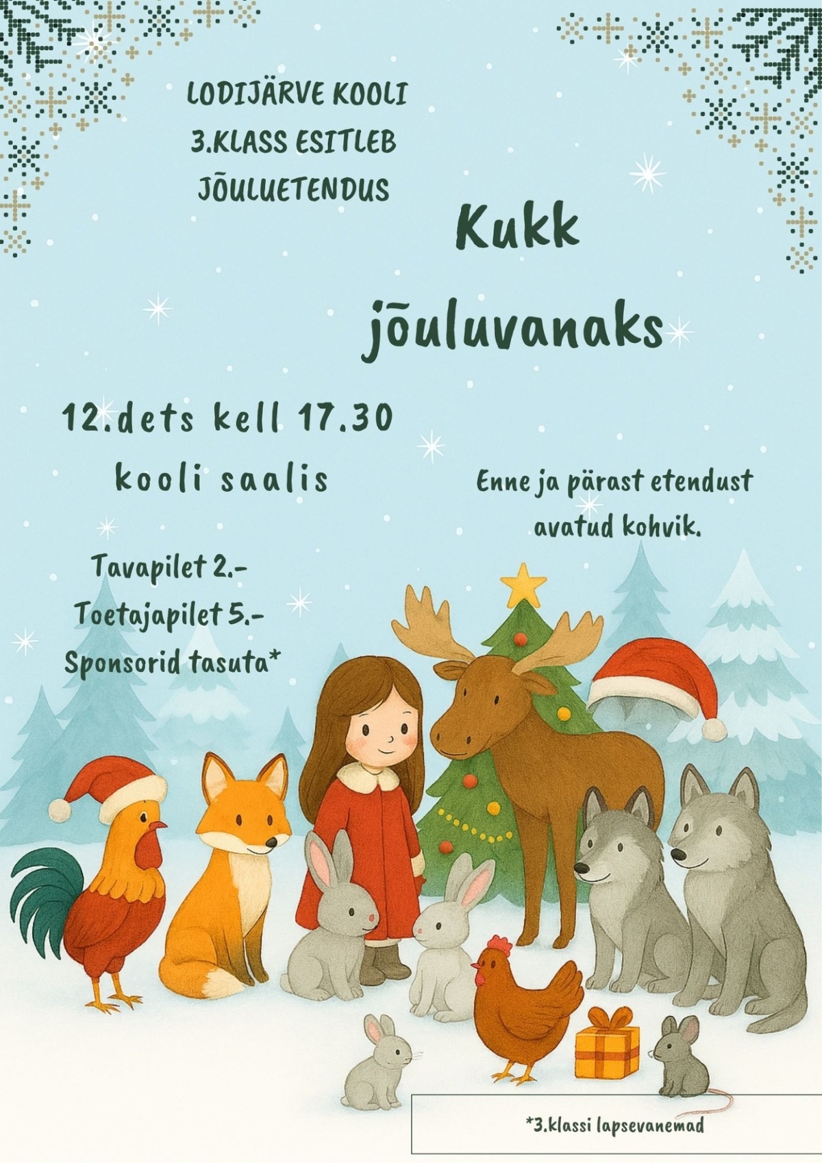 Jõuluetendus "Kukk jõuluvanaks"