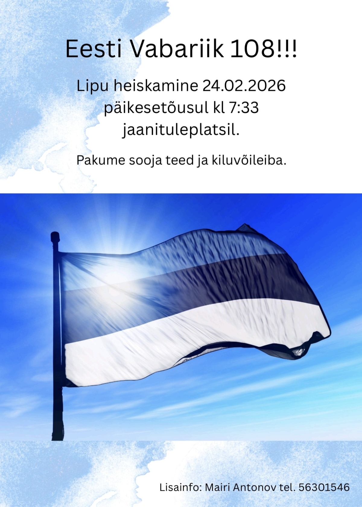 Vabariigi aastapäeva lipuheiskamine Leholas