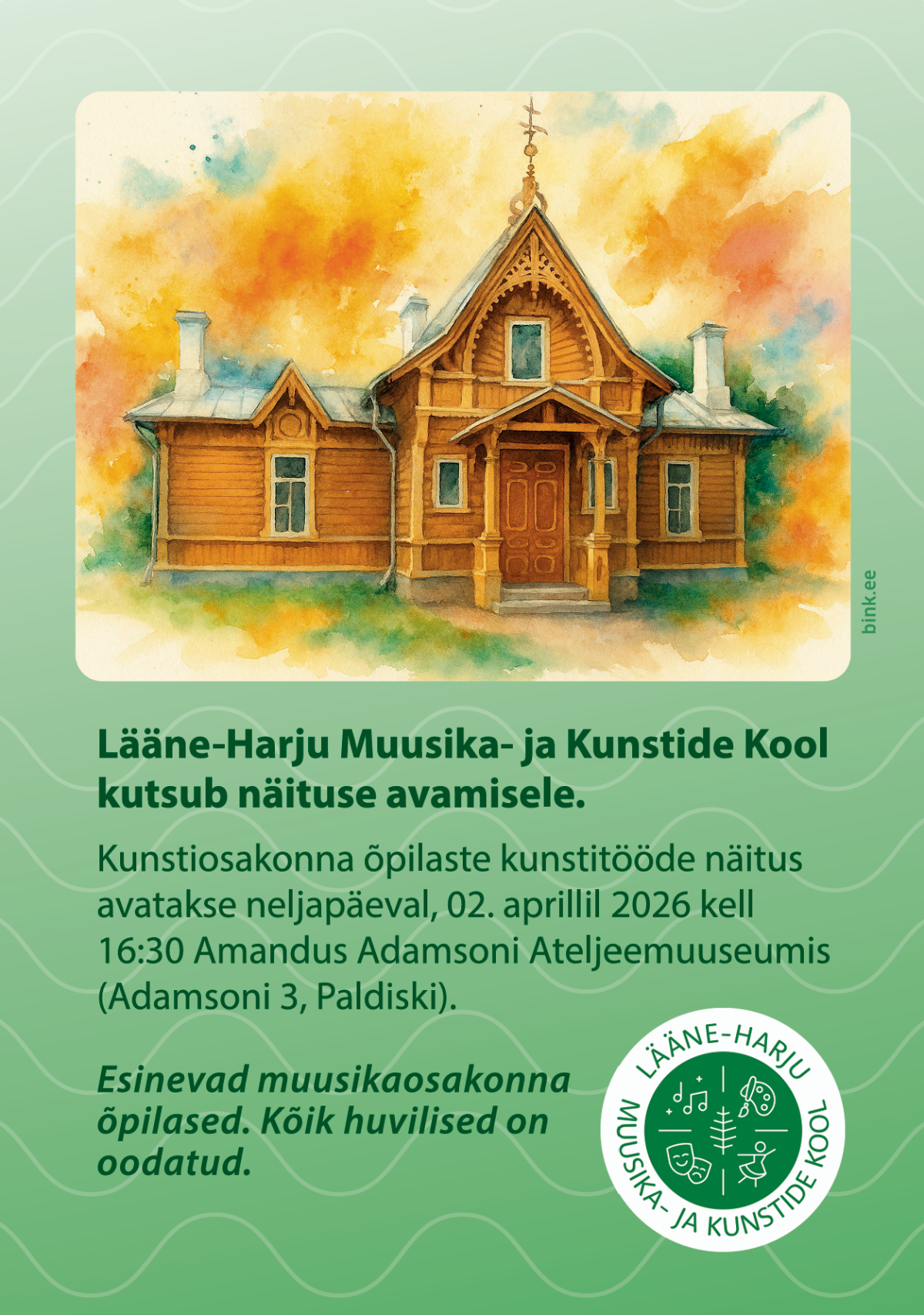 Muusikakool 2. aprill näituse avamine