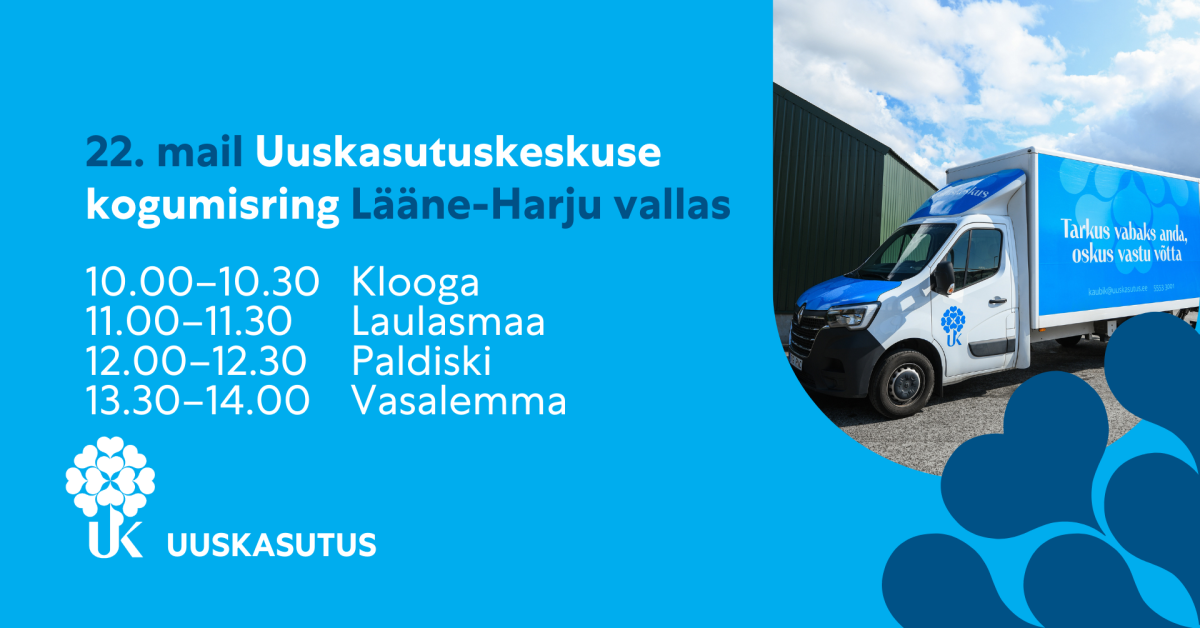 Uuskasutuskeskuse kogumisringi plakat